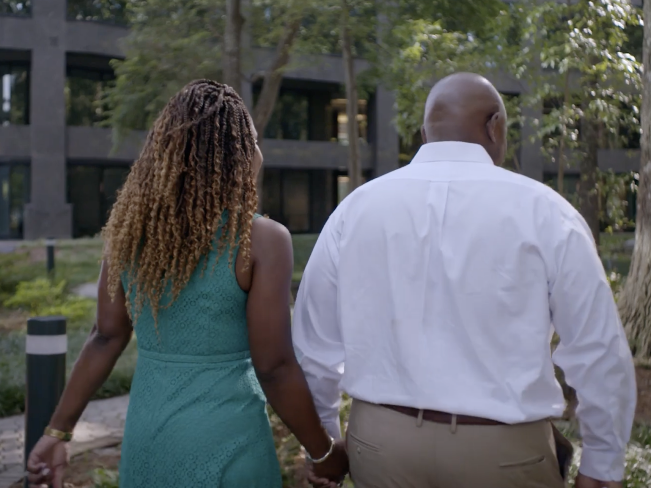 2 people walking